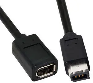 BUCIER IEEE 1394 6Pin Firewire to 1394a 6Pin Female to Male Extension Data Video Capture Card Support 400 to 400 Cable 20cm