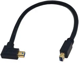 BUCIER Mini DisplayPort Cable, 1FT 90 Degree Left Angled 8K Mini DisplayPort (Mini DP) Male to Male 8K Extension Cord for with Mini DP PC/Laptop (Right Angle)