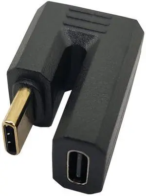 BUCIER USB C 180 Degree Adapter, 180 U Shape Angle USB 3.1 Type C Male to Female Adapter for Laptop, Tablet & Mobile Phone