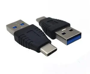 BUCIER USB-C Adapter, (2-Pack) USB 3.1 Type-C Male to USB 2.0 A Male Extension Adapter for Laptop,Tablet, Mobile Phone and More (USB C M/A M)