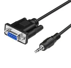 BUCIER DB9 9 Pin Female to 3.5mm Male Plug Serial Cable RS232 to 1/8 inch Conversion Cable Cord- 6FT/1.8M