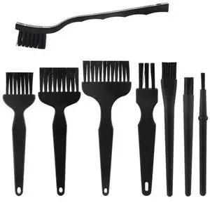 BUCIER 8 pcs ESD Safe Anti Static Brush Set Detailing Cleaning Tool for Mobile Phone Tablet PCB BGA Repair Work