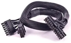BUCIER PSU Modular 14+10pin to 20+4Pin ATX Power Supply Cable 24Pin Motherboard Flat Cable for C.orsair HX1200i HX1000i HX850i HX750i