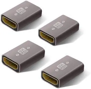 BUCIER 8K HDMI Coupler 4 Pack, HDMI 2.1 Female to Female Connector HDMI Extension Adapter, Supports 4K@120Hz,8K@60Hz, 2K, Compatible with HDTV, Monitors, Laptop, Projector, PS5/4, Xbox X BUCIER 8K HDMI Coupler 4 Pack, HDMI 2.1 Female to Female Connector HDMI Extension Adapter, Supports 4K@120Hz,8K@60Hz, 2K, Compatible with HDTV, Monitors, Laptop, Projector, PS5/4, Xbox X