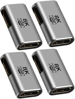 8K HDMI Coupler 4 Pack, Flat HDMI 2.1 Female to Female Connector HDMI Extension Adapter, Supports 4K@120Hz,8K@60Hz, 2K, Compatible with HDTV, Monitors, Laptop, Projector, PS5/4, Xbox X 8K HDMI Coupler 4 Pack, Flat HDMI 2.1 Female to Female Connector HDMI Extension Adapter, Supports 4K@120Hz,8K@60Hz, 2K, Compatible with HDTV, Monitors, Laptop, Projector, PS5/4, Xbox X