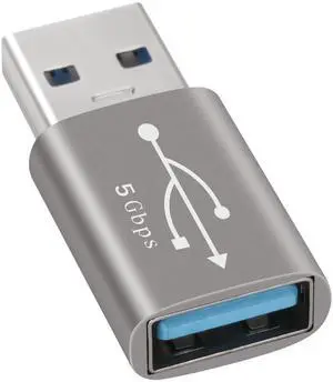 BUCIER USB 3.0 Adapter, USB A Male to Female Connector Converter Extender, Support Charge & Data Sync for PC, Laptop, Mouse, Keyboard, USB A Charger