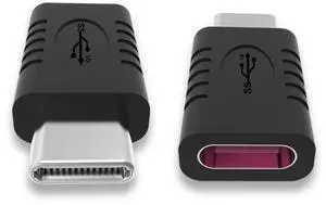 BUCIER USB C Male to USB C Female Adapter, Converter, Support Data Synchronization and Charging, Suitable for Mobile Phones, Computers, Notebook Computers,2-Pack