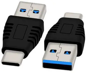 BUCIER Type-C Male to USB3.0 Male AdapterUSB C to USB A 5G 3A Converter, USB 3.1 AM to CM Support Data Synchronization and Charging, Suitable for Mobile Phones, Computers,2-Pack