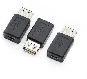 BUCIER 3 Pack USB 2.0 A Female to USB B Mini 5 Pin Female Adapter Converter BUCIER 3 Pack USB 2.0 A Female to USB B Mini 5 Pin Female Adapter Converter