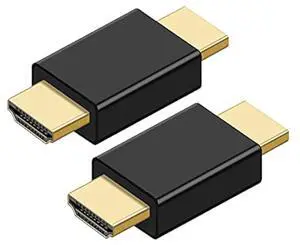 BUCIER HDMI Adapter,HDMI Male to Male Coupler Extender Connector for HDTV 1080P HDMI Cable Extension Converter,(2 Pack)