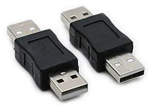BUCIER 2 Pack USB Male to USB Male Gender Changer Adapter Coupler Converter