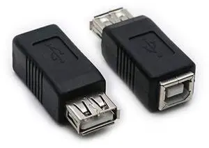 BUCIER 2 Pack USB 2.0 AF/BF Plug Type A Female to Type B Female Adapter Connector Converter Compatible with Laptop Computer Hard Drive Printer Camera BUCIER 2 Pack USB 2.0 AF/BF Plug Type A Female to Type B Female Adapter Connector Converter Compatible with Laptop Computer Hard Drive Printer Camera