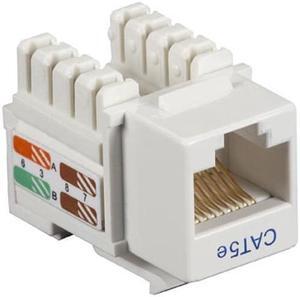 COFIER  CAT5e Value Line Keystone Jack, White, 10-Pack