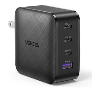 UGREEN 65W Multiport USB C Wall Charger, 4 Port USB Charging Station PPS Fast Charger Adapter Compatible for MacBook Pro/Air, Dell XPS 13, iPad, iPhone 13/13 Mini/13 Pro Max/12, Galaxy S21/S20, Pixel