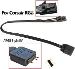 3-Pin 5V ARGB A-RGB Adapter 20cm For Corsair Lighting Node Pro & Commander Pro