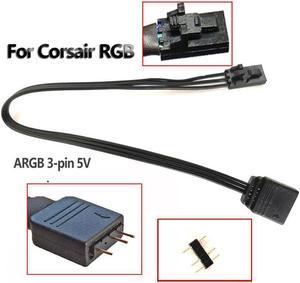 For Corsair RGB to Aura/Mystic Light (Motherboard) A-RGB Adapter 3-pin Adapter Cable