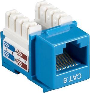 CAT6 Value Line Keystone Jack, Blue, 25-Pack