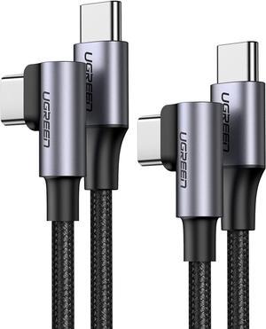 UGREEN USB C to USB C Cable 60W, USB C Charger Cable Fast Charging Right Angle [2-Pack, 6ft], Compatible with MacBook Air/Pro, iPad Mini 6/Air 5/Pro, Samsung Galaxy S21, Google Pixel, Nintendo Switch
