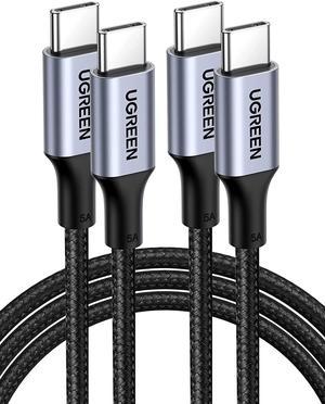 UGREEN USB C to USB C Cable 100W Fast Charge, [2 Pack 6FT] Type C 5A Power Delivery Charger, Nylon Braided Charging Cord Compatible for MacBook Pro 2021 Dell iPad Pro Samsung Galaxy S21 S20 Note 20