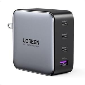 UGREEN 100W USB C Charger - Nexode 4-Port GaN PD Fast Wall Charger USB-C Power Adapter Compatible with MacBook Pro/Air, Dell XPS, iPad, iPhone 14/13/12 Series, Galaxy S22/S21, Steam Deck and More