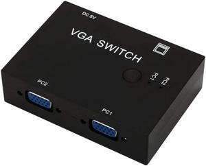 2 Port VGA SVGA Monitor Sharing Switch Box 2-in 1-Out for LCD PC TV Monitor