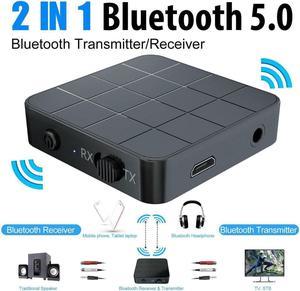 2-in-1 Bluetooth 5.0 Wireless Audio Aux 3.5mm Adapter Transmitter and Receiver