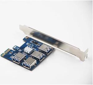 Riser Card PCI-E USB 3.0 PCIe Port Multiplier Card PCI express PCIe 1 to 4 PCI-E to PCI-E for BTC Miner Mining Machine Devices