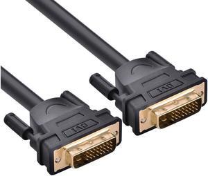 (16.4ft/5m) DVI Extension cable,DVI-D 24+1 Dual Link Male to Male Digital Video Cable Gold Plated with Ferrite Core Support 2560x1600 and 3D for Gaming, DVD, Laptop, HDTV and Projector, 16.4 ft