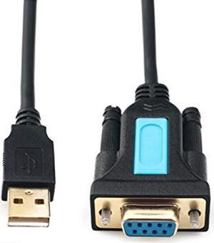 CABLEDECONN USB to RS232 Adapter with Prolific PL2303 Chipset USB2.0 Male to RS232 Female DB9 Serial Cable 2m 6ft for Windows XP,Windows Vista,7,8,10,Mac OS 10.6 Above Linux
