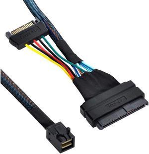 BUCIER U.2 U2 SFF-8639 NVME PCIe SSD Cable for Mainboard SSD M.2 SFF-8643 Mini SAS HD SF-093-0.5M