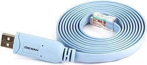 Console Cable,USB Console Cable, USB to RJ45 Console Cable with FTDI chip Compatible with Cisco, Huawei,HP,Arista,Opengear,Aruba,Juniper Routers/Switches for Laptops in Windows, Mac, Linux 12 ft.