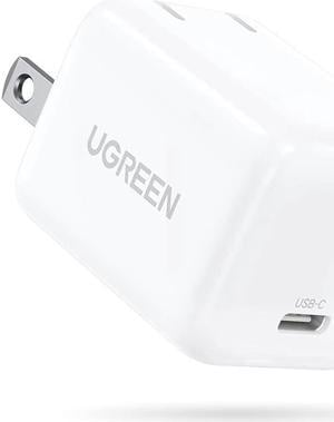 UGREEN 30W USB C Wall Charger, USB C Charger with Foldable Plug, GaN PD PPS Fast Charger Block Compatible with MacBook Air/iPhone 13 Pro Max/13/12 Pro/Max, Galaxy S22/21, Pixel 6/6 Pro, iPad