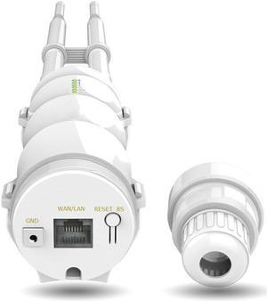 2.4G 300Mbps High Power Wi-Fi Outdoor CPE/Access Point/Repeater/Range Extender With 1000mW Omni-directional Antennas, Passive PoE, 15KV ESD, 4KV Lightning Protection