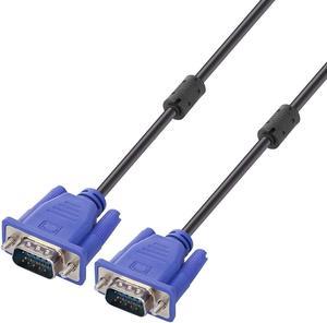 BUCIER Blue VGA Cable 15 Pin Male to Male Plug Computer Monitor Cable Wire Cord,4.92 Feet