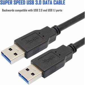 BUCIER USB 3.0 Cable Male to Male USB to USB Cable SuperSpeed Black 3 Feet