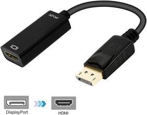 BUCIER DisplayPort to HDMI, 4K Gold-Plated DP Display Port to HDMI Adapter (Male to Female) Compatible for Lenovo Dell HP And More (4K Black)