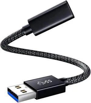 BUCIER [10Gbps] USB C Female to USB Male Adapter Cable Electop USB 3.1 GEN 2 USB C Converter Support Double Sided 10Gbps Data Transfer & Power Charging USB A 3.1 to USB-C Cable
