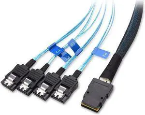 COFIER   Internal Mini SAS to SATA Reverse Breakout Cable (SFF-8087 to SATA) 1.6 Feet