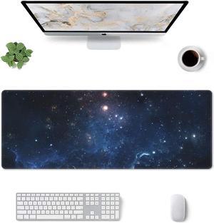 BUCIER XXL Space Galaxy Desk Mouse Pad Large Gaming Keyboard Mat Cool Extended Laptop Mouse Pad for Office Company 31.5 X 11.8 Inch