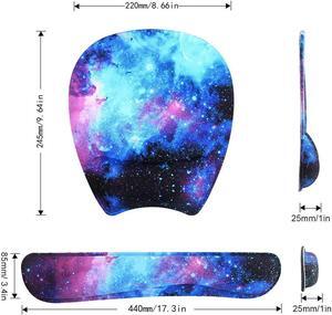 BUCIER Mouse Pad and Keyboard with Wrist Support,Gel Ergonomic Mouse Pad with Wrist Support for Computers Laptop,Non-Slip Comfortable Mouse Pads w/Raised Memory Foam for Easy Typing Pain Relief