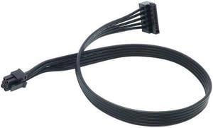 BUCIER Single Sleeved mini 6Pin to SATA Modular Power Cable forcorsair-Type 4