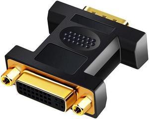 BUCIER VGA Male to DVI 24+5 Pin Female Converter DVI to VGA Adapter 1080 Gold plated DVI Convertor forComputer PC Laptop