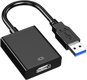BUCIER USB to HDMI Adapter USB 3.0/2.0 to HDMI 1080P/60Hz Multi-Display Graphics Converter Cable with Video Audio for Laptop PC Monitor Projector HDTV Compatible with Windows (Not Support Linux Vista)