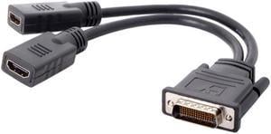 BUCIER DMS-59Pin Male to Dual HDMI 1.4 Female Splitter Extension Cable for PC Graphics Card