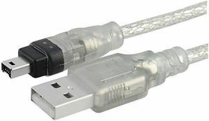 BUCIER New 6ft 1.8m USB To Firewire IEEE 1394 4 Pin iLink Adapter Data Cable