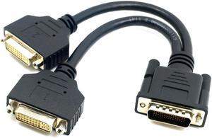 BUCIER DMS 59 Pin Dual 2 DVI Monitors, DMS 59 Pin Male to Two DVI 24+5 Female Dual Monitor Extension Cable Adapter for LHF Graphics Card (dus 59 pin Dual dvi)