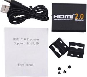 BUCIER 1080P@60HZ HDCP 2.2 EDID Bandwidth Up 60M HDMI Extender HDMI 2.0 Splitter Repeater Signal Amplifier Booster Adapter