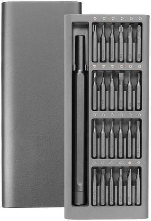 BUCIER 24 in 1 Multi-purpose Precision Screwdriver Set Aluminium S2 Steel Repair Tools