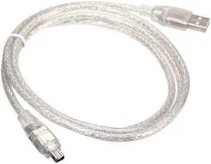 BUCIER IEEE 1394 Firewire 4 Pin Male iLink Adapter to USB Male Cord Cable 100cm for DCR-TRV75E DV