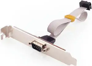 BUCIER 10P to DB9 Serial Port Bracket MainBoard 10P to 9P RS232 DB9 Male Extension Line computer MotherBoard COM Extended line